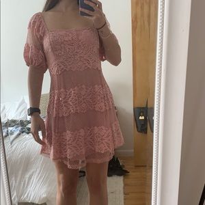 Pink free people dress
